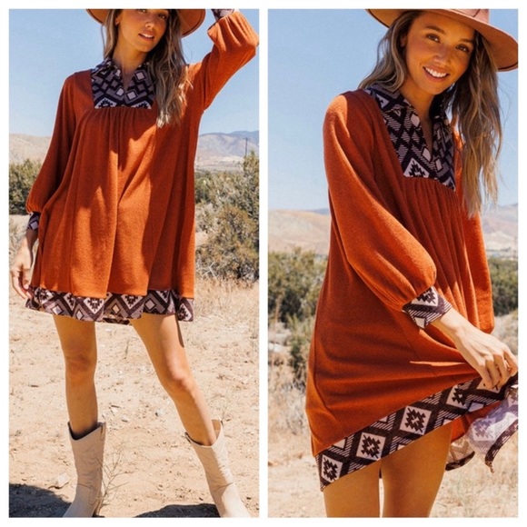 🤩 Boho Style Tunic Dress - Picture 2 of 6